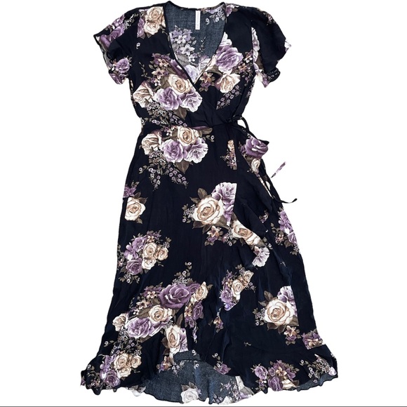 Floral Wrap Dress - Picture 2 of 5